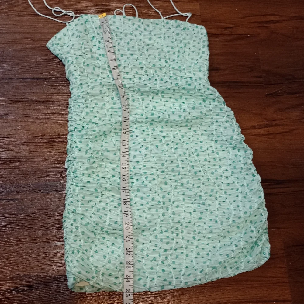 For Love And Lemons Drea Scrunchie Dot Mini Dress